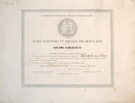 Diplome d´Architecte, École Nationale et Spéciale des Beaux-Arts