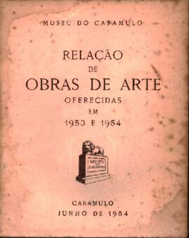 "Museu do Caramulo: Relação de obras de arte oferecidas em 1953 e1954"
