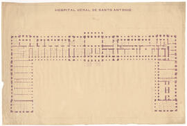 Hospital Geral de Santo António: planta do primeiro piso