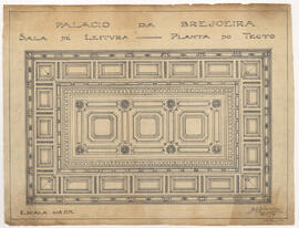 Palácio da Brejoeira; sala de Leitura, planta do teto