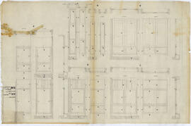 Detalhes: Caixilharia exterior, alçados. plano da obra caixilharia em madeira, 4