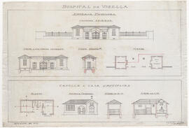 Hospital de Vizela: entrada principal, capela e casa d´autópsias